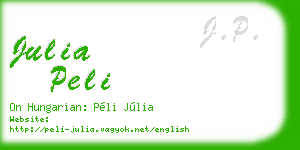 julia peli business card