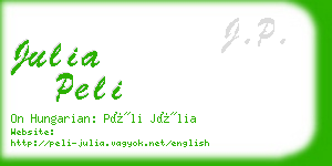 julia peli business card